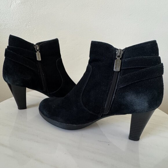 Blondo Isla Ankle Booties, pleaseAquaProtect Black Suede, Size 7.5 - Picture 5 of 15